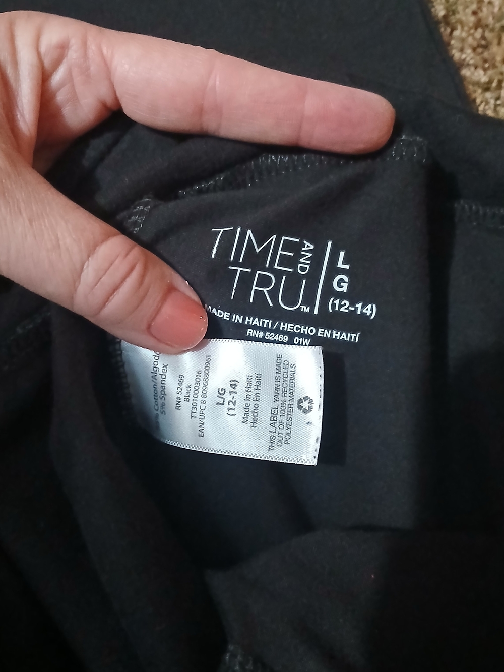4 Pack-Time and Tru Black Leggings - Picture 2 of 2